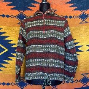 VTG Peters Wool Pullover 1/4 Zip with Collar Thick Jacket sweater. Small. USA.